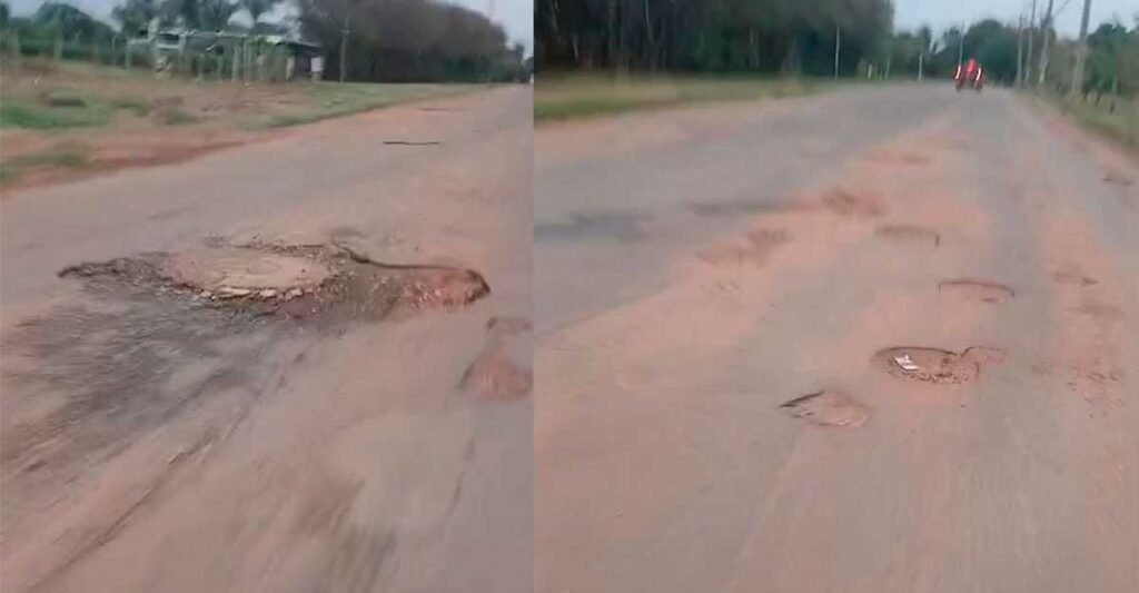 Campo grande sofre com cratera urbana: Motoristas desviam de buracos
