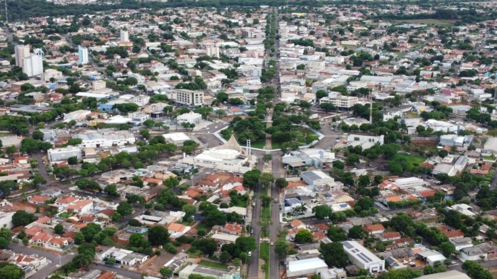 Naviraí vista do alto.