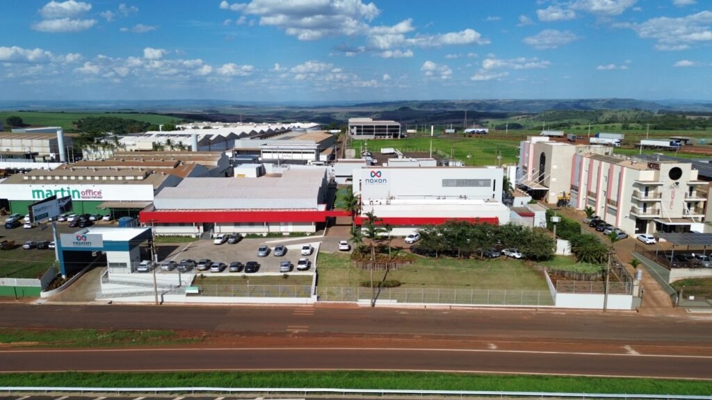 Vista aérea dos prédios da Noxon e Martin Office.