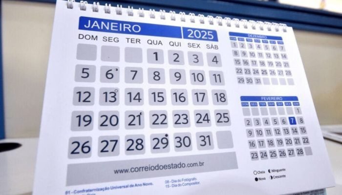 Servidores terão 20 feriados em 2025; confira - Gerson Oliveira