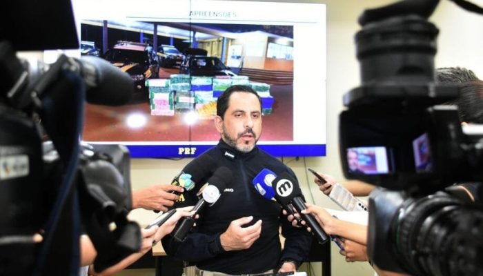 Superintendente da PRF/MS, João Paulo Pinheiro Bueno, em coletiva