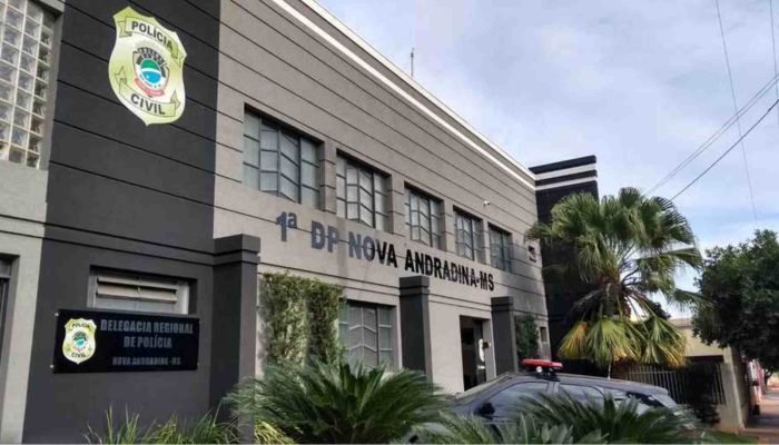 Foto: 1ª Delegacia de Polícia de Nova Andradina. (Foto: Acácio Gomes, Nova News)