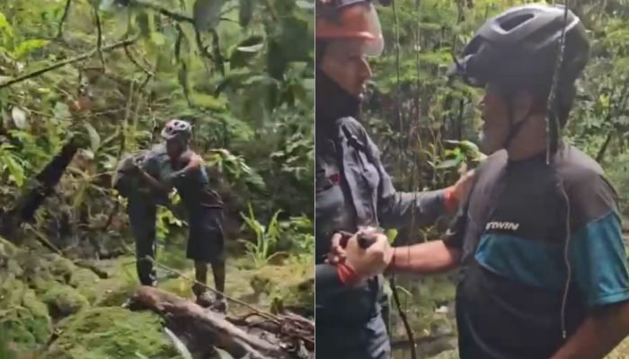 Ciclistas foram resgatados após seis dias desaparecidos — Foto: Ciclistas foram