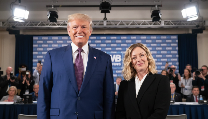Meloni acusa Trump de inventar história e nega pedido de foto durante G7 — Foto: