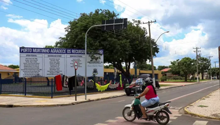 Cidade de Porto Murtinho onde idoso foi assassinado (Foto: Henrique Kawaminami)