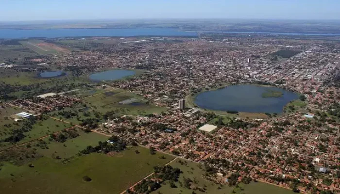 Imagem aérea das Três Lagoas que dão nome ao município (Foto: Divulgação)