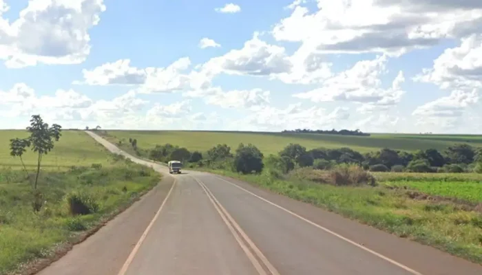 MS-165, em Aral Moreira, trecho onde aconteceu acidente. (Foto: Reprodução | Google)