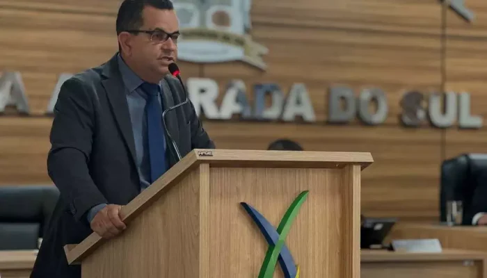 Vereador Rones Cézar (PSDB) na Câmara Municipal de Nova Alvorada do Sul (Foto: Redes Sociais)