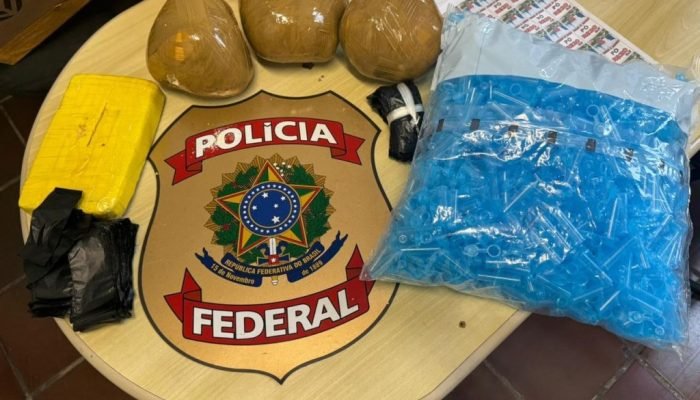 Ação da Polícia Federal contra tráfico de drogas no estado. — Foto: Logo