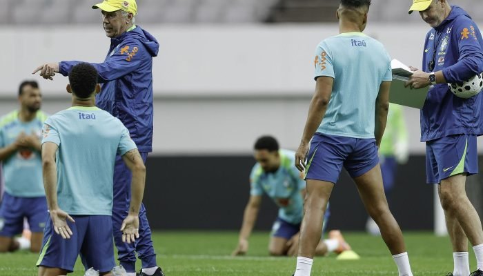 Brasil x Coreia do Sul: Ancelotti testa 4-2-4 com quarteto ofensivo