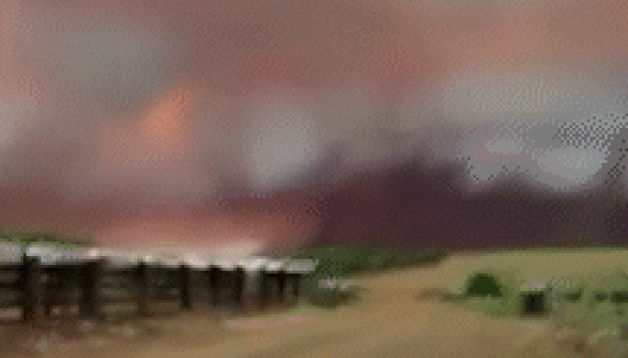 Céu avermelhado assusta moradores de Cassilândia durante alerta de tempestade
