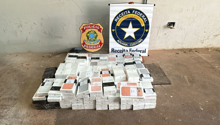 PF e Receita Federal apreendem celulares ilegais no Mato Grosso do Sul