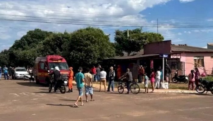 Local onde ocorreu o crime — Foto: Local onde ocorreu o crime (Caarapó News)