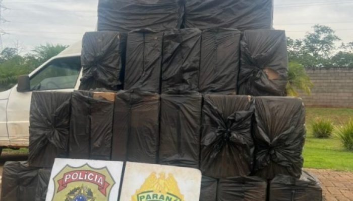 PF e BPFRON apreendem veículo com cigarros em Guaíra