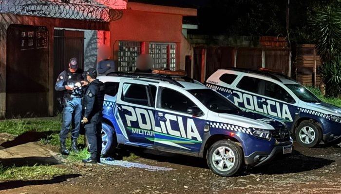 Equipes da Polícia Militar no local. — Foto: Equipes da Polícia Militar no local