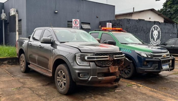 O veículo foi recuperado na região de Fronteira. — Foto: O veículo foi recuperad