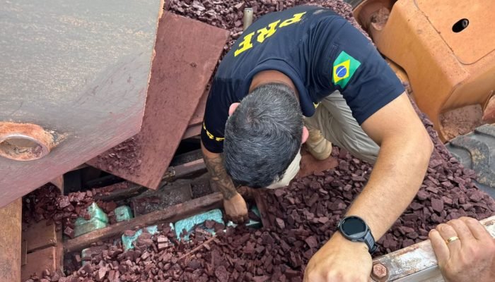 Drogas estavam escondicas em caminhão — Foto: Drogas estavam escondicas em camin
