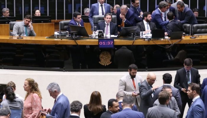 Deputados durante votação no plenário — Foto: Deputados durante votação no plená