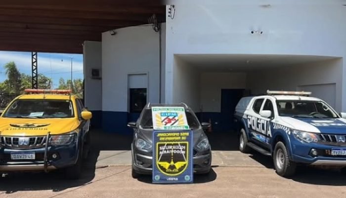 Veículo roubado foi recuperado na MS-289 — Foto: Divulgação