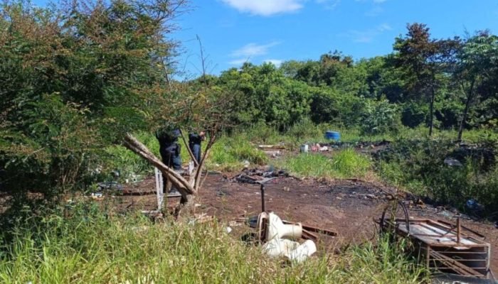 Polícia Militar foi acionada por moradores — Foto: Polícia Militar foi acionada