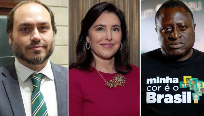 Foto: Carlos Bolsonaro (PL), Simone Tebet (PSB) e Hélio Lopes (PL) mudaram domic