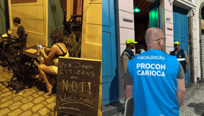 Foto: Procon-RJ multa bar 'Partisan', no Rio de Janeiro, por placa contra cidadã