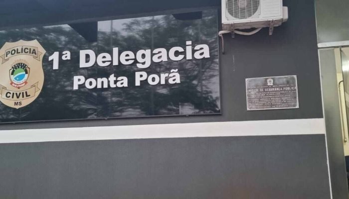 Caso foi registrado na 1ª Delegacia de Ponta Porã. — Foto: Caso foi registrado n