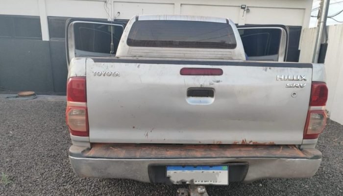 Caminhonete apreendida. (Reprodução, PM) — Foto: Caminhonete apreendida. (Reprod