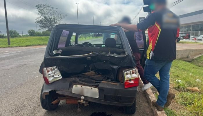 Uno atingido pelo Gol no início da manhã desta quinta-feira. — Foto: Uno atingid