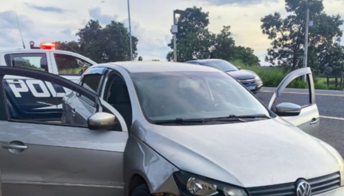 A fuga ocorreu na BR-163. (Reprodução, PMMS) — Foto: A fuga ocorreu na BR-163. (