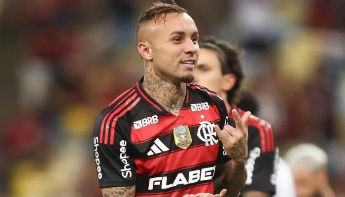 Foto: Everton Cebolinha em ação pelo Flamengo (Foto: Gilvan de Souza-CRF)