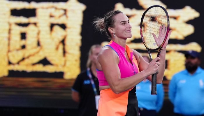 Foto: Aryna Sabalenka no Australian Open • Fred Lee/Getty Images