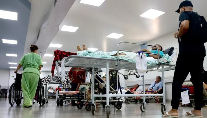 A vítima está internada na Santa Casa há mais de um mês. — Foto: A vítima está i