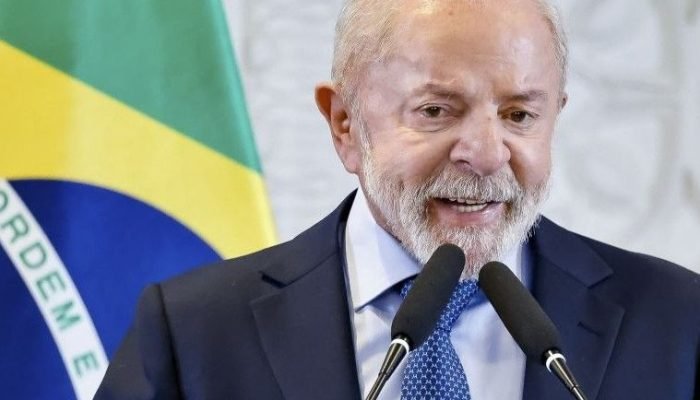 Lula (PT) durante discurso na Índia — Foto: Lula (PT) durante discurso na Índia