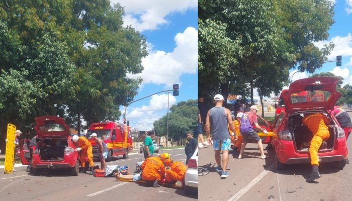 Acidente aconteceu por volta de 12h30 deste domingo — Foto: Acidente aconteceu p