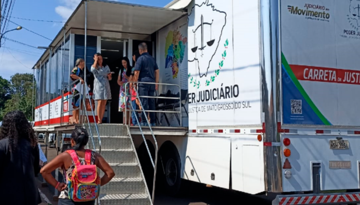 Carreta da Justiça. (Foto: Divulgação, TJMS)