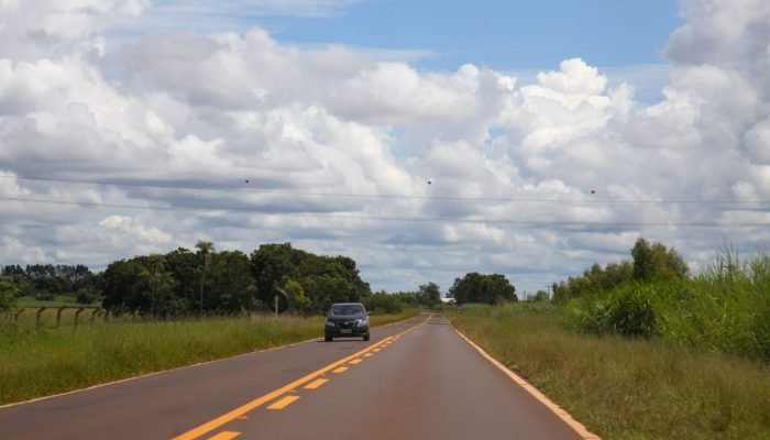 Trecho da MS-080, em Campo Grande. — Foto: Trecho da MS-080, em Campo Grande. (F
