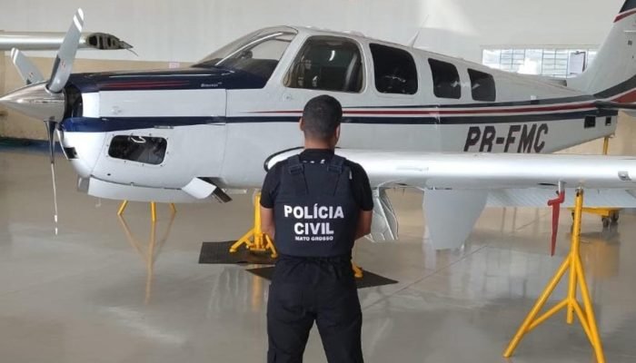 Foto: Aeronave foi recuperada em Campo Grande. (Reprodução, PCMT)