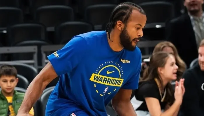 Moses Moody em ação pelo Golden State Warriors — Foto: Moses Moody em ação pelo