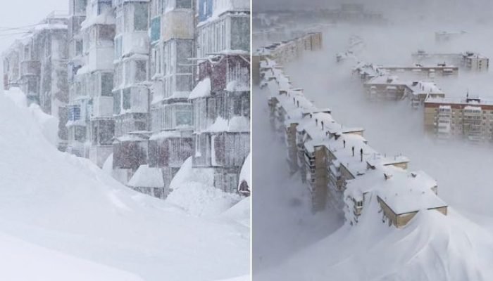 Nevasca histórica deixa dois mortos no extremo-oriente da Rússia — Foto: Nevasca