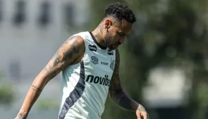 Foto: Neymar valoriza treino com elenco sub-20 do Santos. (Foto: Reinaldo Campos