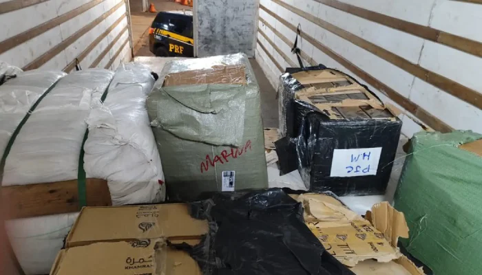 Apreensão de mercadorias estrangeiras foi efetuada na quinta-feira (19) — Foto:
