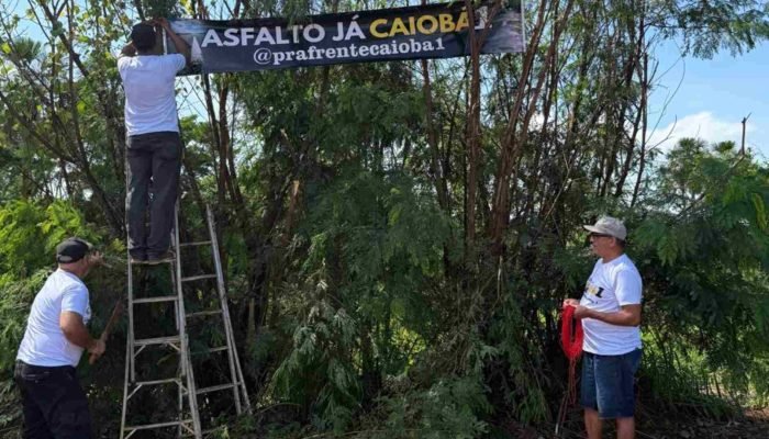 Foto: Protesto no Caiobá (Leitor Midiamax)