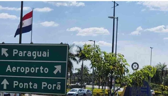 Faixa de fronteira de MS com o Paraguai. — Foto: Faixa de fronteira de MS com o