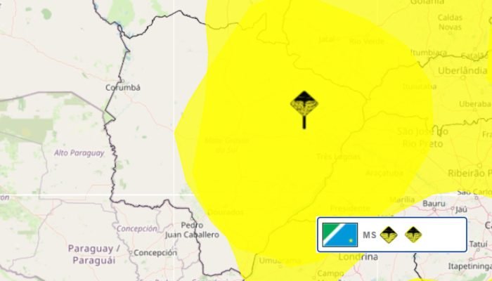 Foto: Avisos seguem ativos até 9h deste domingo (Foto: Reprodução/INMET)