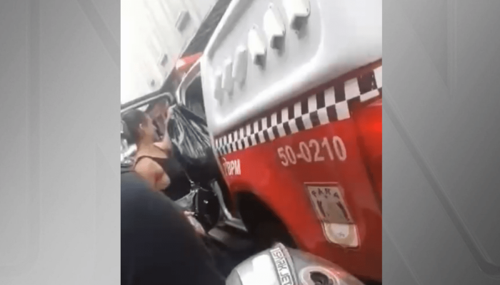 Cena flagrada durante a apuração — Foto: Caso ocorreu nesta semana • Reprodução