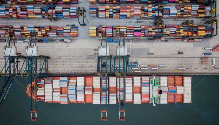 Imagem aérea do Porto de Santos (SP) • Divulgação