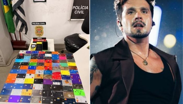 Suspeitos são presos com cartões e maquinhas perto do Allianz Parque — Foto: Sus