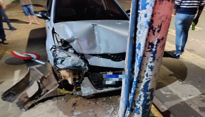 Jovem de 18 anos é preso por dirigir embriagado após acidente em Ponta Porã