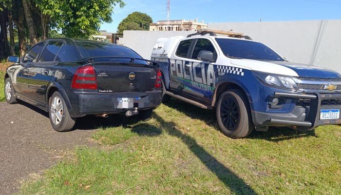 PM apreende veículo com perfumes contrabandeados em Ponta Porã
